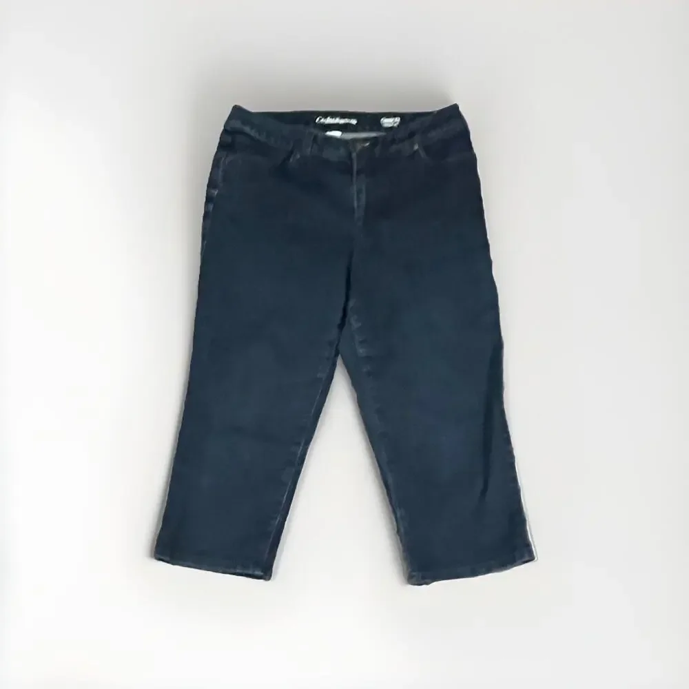 Croft & Barrow Blue Denim Classic Fit Straight Leg Capris, size 12